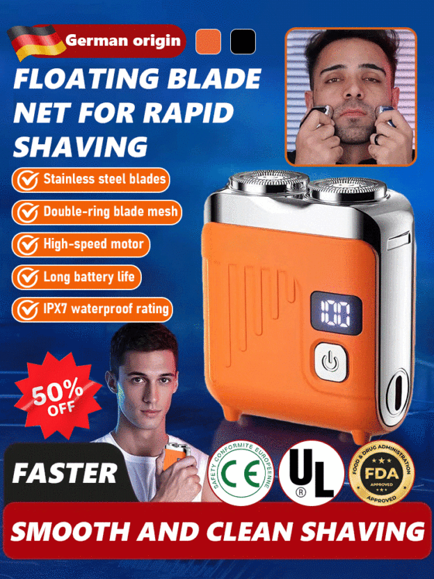 【Sweep Away Stubble】Alloy Double-Head Electric Shaver【Use it for shaving, haircuts, and hair removal, ensuring a clean, streak-free finish!】