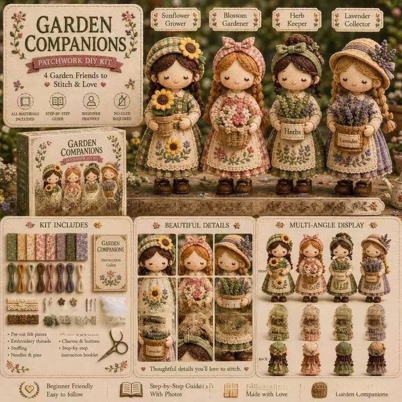 【Recent Hot Item in Europe and America】DIY Character Patchwork Sewing Kit【A Must-Have for Craft Lovers!】