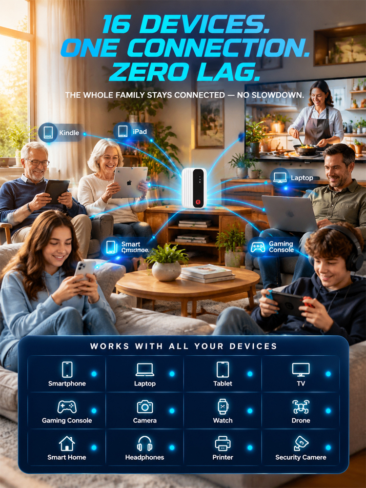 No contracts, no SIM cards, and no hidden fees—pay once for lifetime data access and say goodbye to hefty monthly broadband bills.