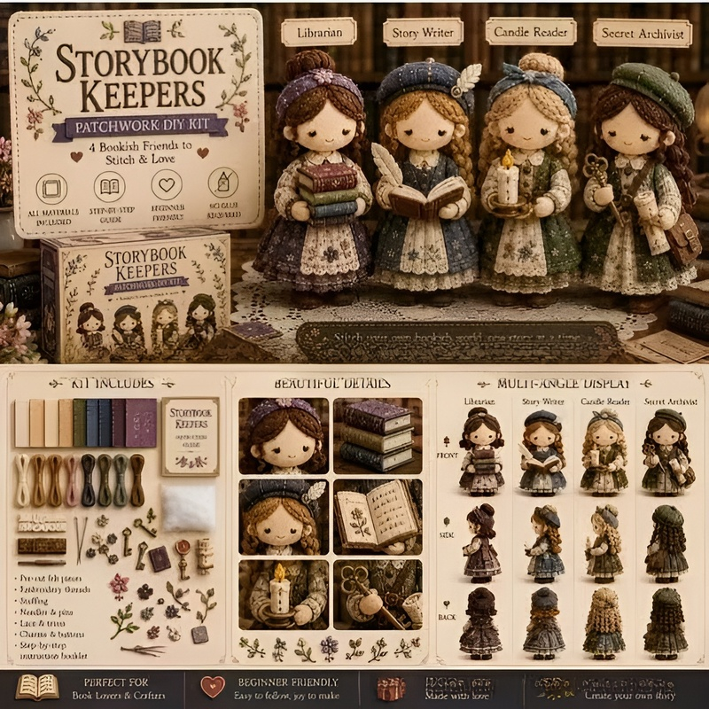 【Recent Hot Item in Europe and America】DIY Character Patchwork Sewing Kit【A Must-Have for Craft Lovers!】