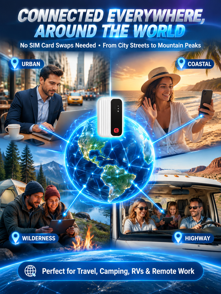 No contracts, no SIM cards, and no hidden fees—pay once for lifetime data access and say goodbye to hefty monthly broadband bills.