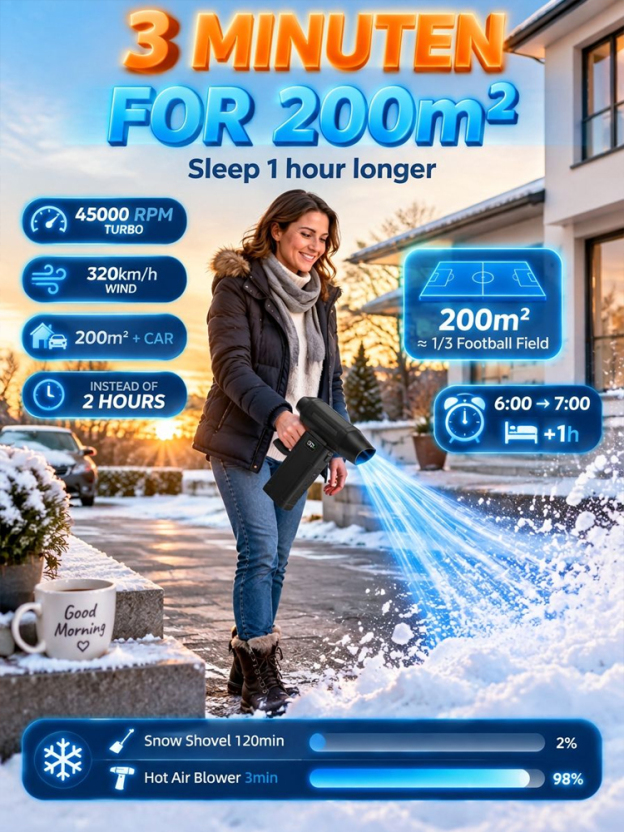 [5000W High-Power] Thermal Snow Blower，German-engineered—quality guaranteed!