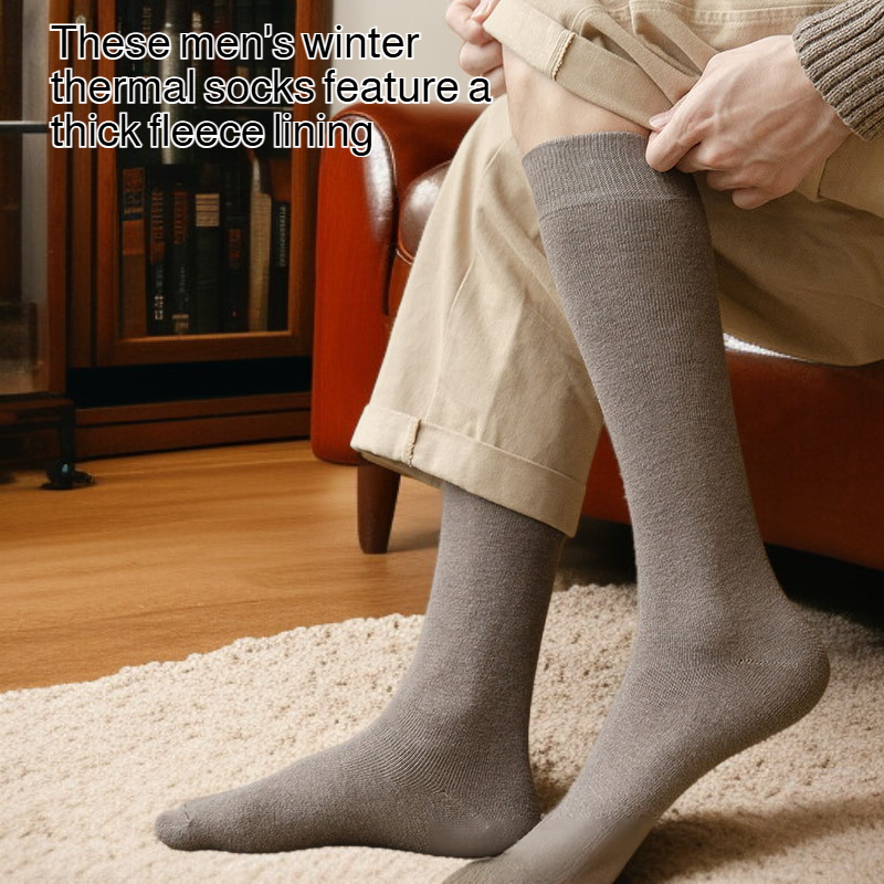 Winter Thickened Fleece Socks for Men