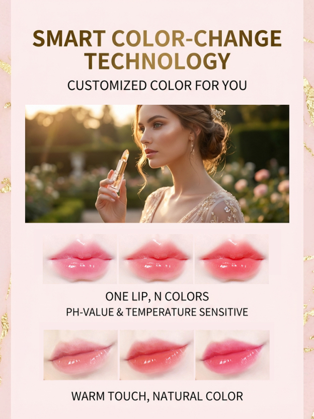 【Three-in-One】Crystal Gold Foil Color-Changing Lipstick【A must-have for charming girls!】