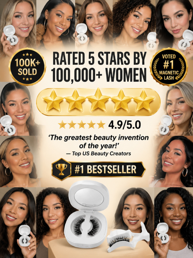【2026 Hot Selling Magnetic False Eyelashes】[1-Second Makeup Application & Portable Storage Box] Magnetic False Eyelash Set【Apply in 1 second—suitable for everyone! Reusable up to 200 times!】