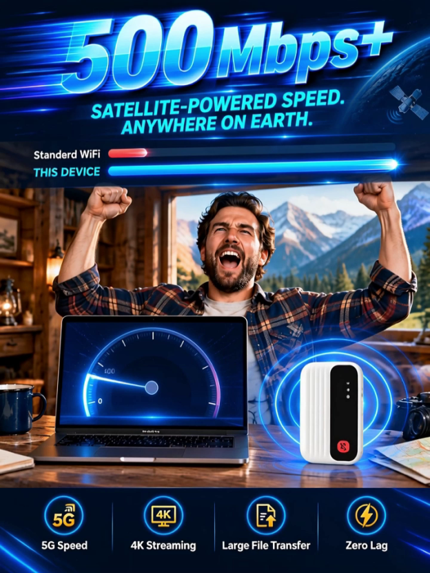 No contracts, no SIM cards, and no hidden fees—pay once for lifetime data access and say goodbye to hefty monthly broadband bills.