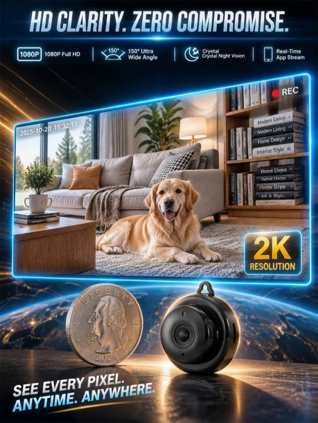 [Home/In-Car] The smallest smart camera—no internet connection or wiring required. Free to use for life, with data that is never lost.