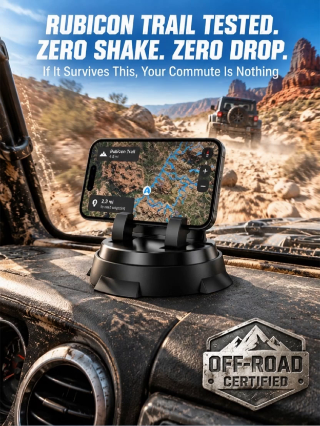 【Recommended by 99% of car owners!】Intelligent suction cup multifunction console with navigation phone holder，Sun-resistant and shock-resistant—durable for 30 years!