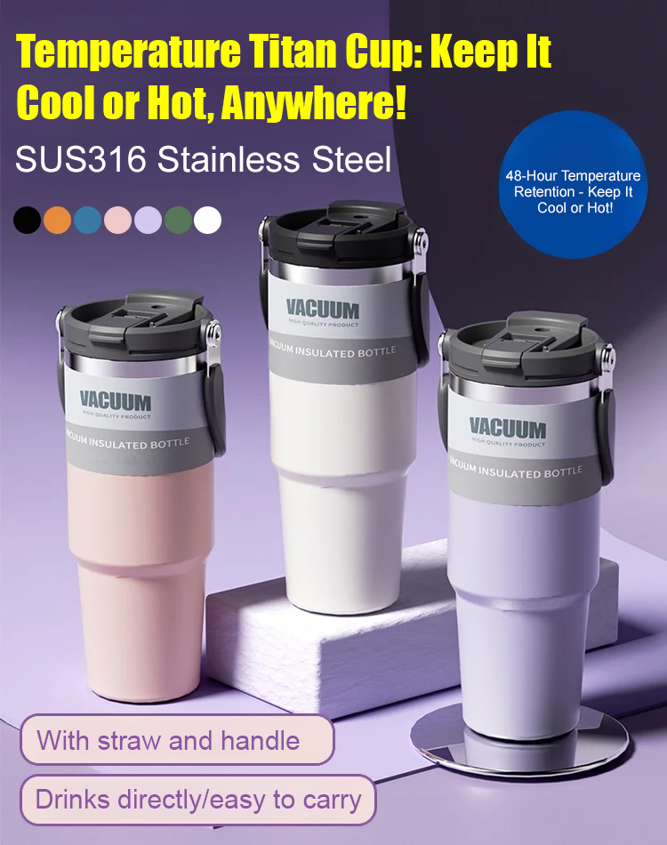 【Amazon bestseller】[Super large capacity]Dual-purpose insulated water bottle (hot and cold)