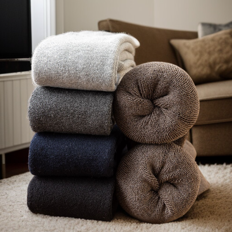 Winter Thickened Fleece Socks for Men