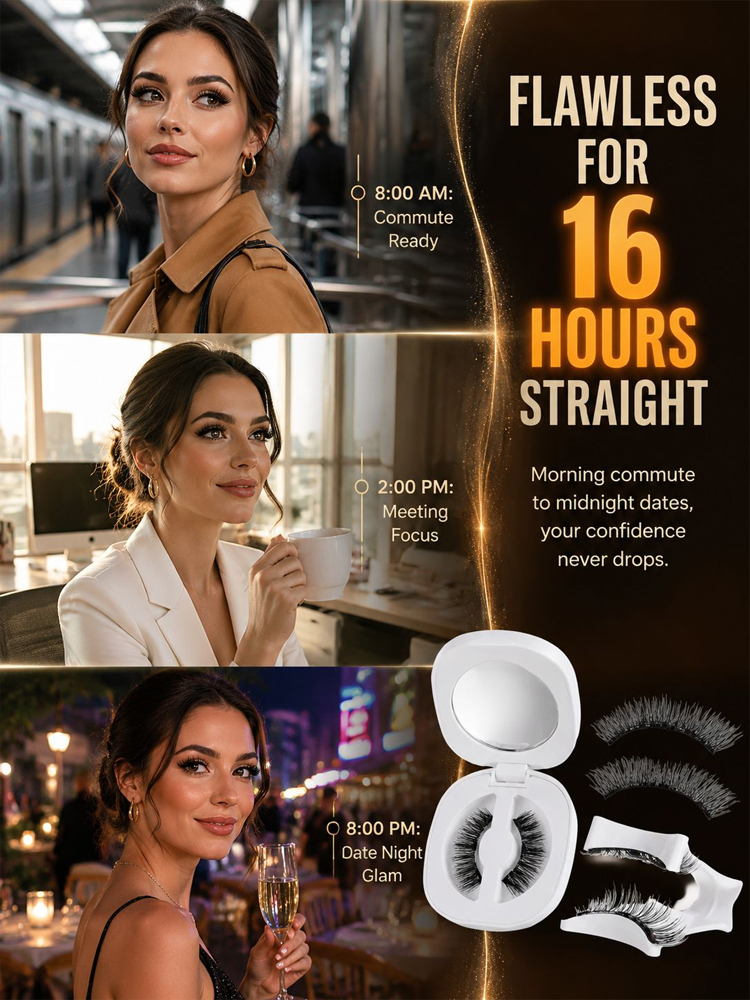 【2026 Hot Selling Magnetic False Eyelashes】[1-Second Makeup Application & Portable Storage Box] Magnetic False Eyelash Set【Apply in 1 second—suitable for everyone! Reusable up to 200 times!】