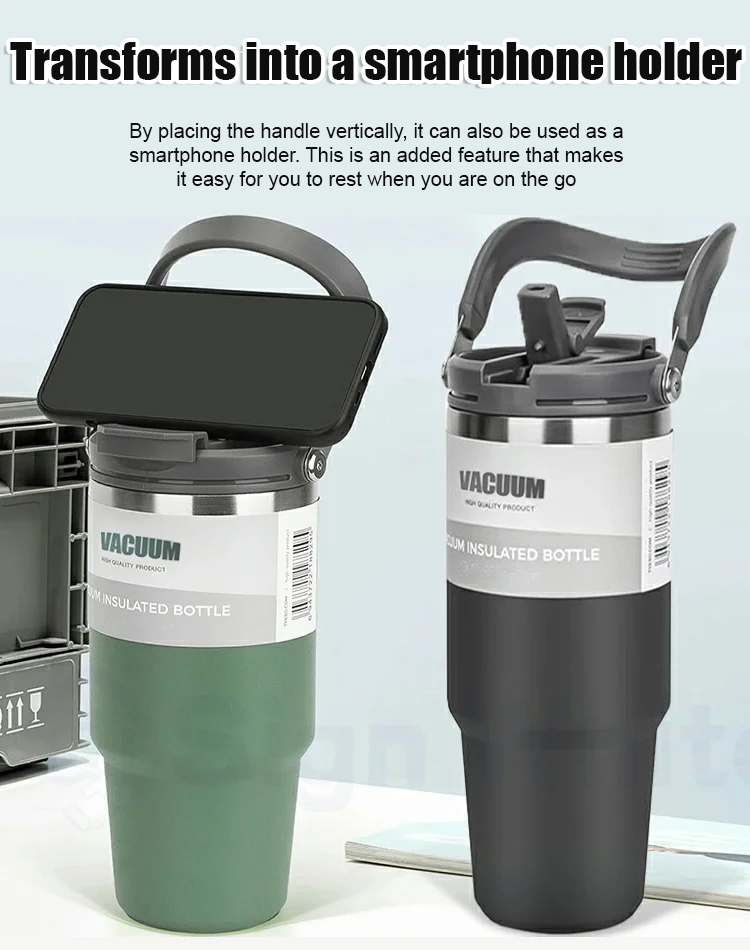 【Amazon bestseller】[Super large capacity]Dual-purpose insulated water bottle (hot and cold)