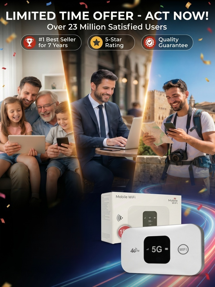 【No SIM, No Contract, No Hidden Costs 】Free Internet in Your Pocket 5G Router【One-time purchase, lifetime free high-speed WiFi!】