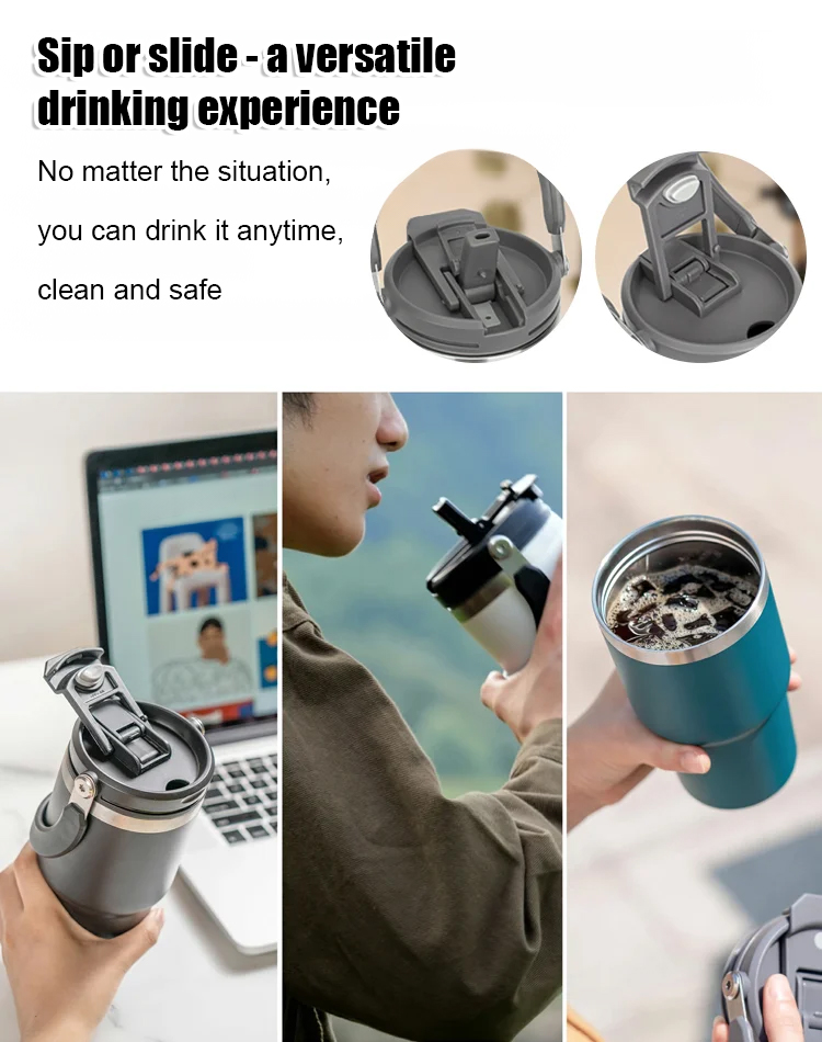 【Amazon bestseller】[Super large capacity]Dual-purpose insulated water bottle (hot and cold)