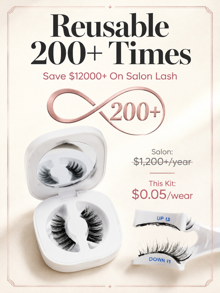 【2026 Hot Selling Magnetic False Eyelashes】[1-Second Makeup Application & Portable Storage Box] Magnetic False Eyelash Set【Apply in 1 second—suitable for everyone! Reusable up to 200 times!】