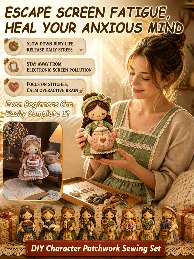 【Recent Hot Item in Europe and America】DIY Character Patchwork Sewing Kit【A Must-Have for Craft Lovers!】