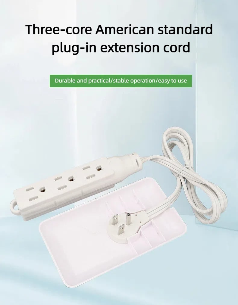🎁TikTok Last Day Sale - 70% OFF🎉American style pure copper three-prong power extension cord