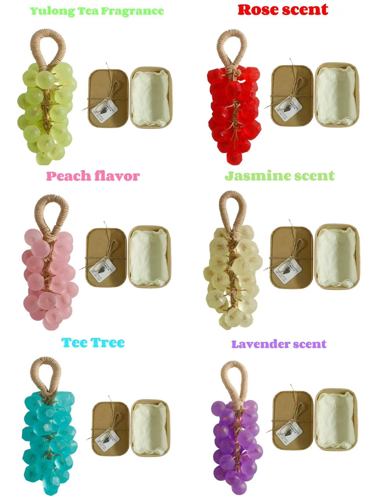 🔥Christmas Sale-Only $11/Each🔥Personalized Original Handmade Crystal Grape Soap Gentle Cleansing Soap  (Single string: 25 pieces)