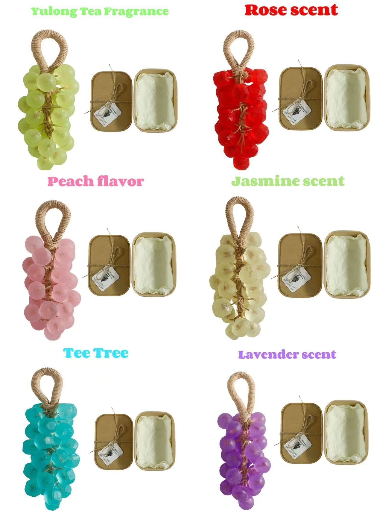 🔥Christmas Sale-Only $11/Each🔥Personalized Original Handmade Crystal Grape Soap Gentle Cleansing Soap  (Single string: 25 pieces)