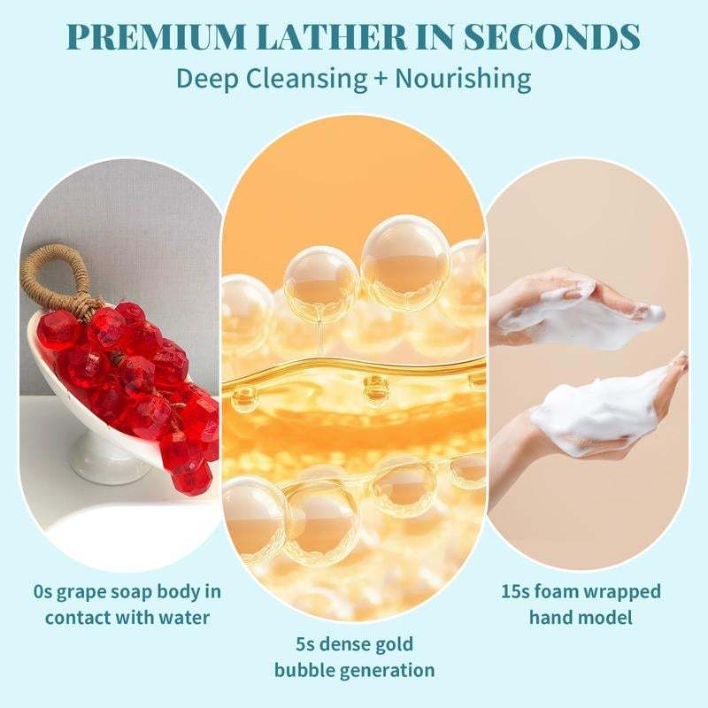 🔥Christmas Sale-Only $11/Each🔥Personalized Original Handmade Crystal Grape Soap Gentle Cleansing Soap  (Single string: 25 pieces)