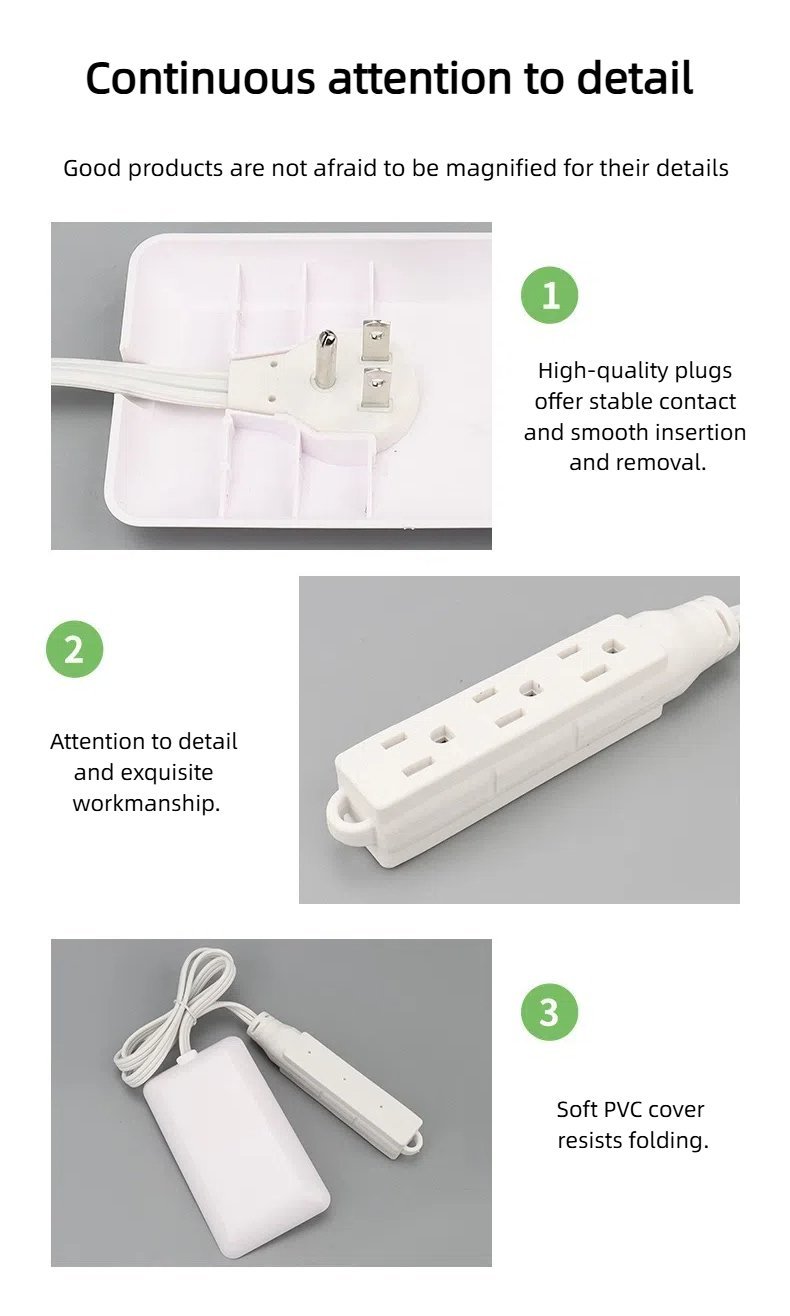 🎁TikTok Last Day Sale - 70% OFF🎉American style pure copper three-prong power extension cord