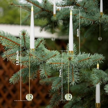 🎄TikTok Christmas Sale -60% OFF✨Christmas Tree Led Candles with Clear Crystal Ball Hook