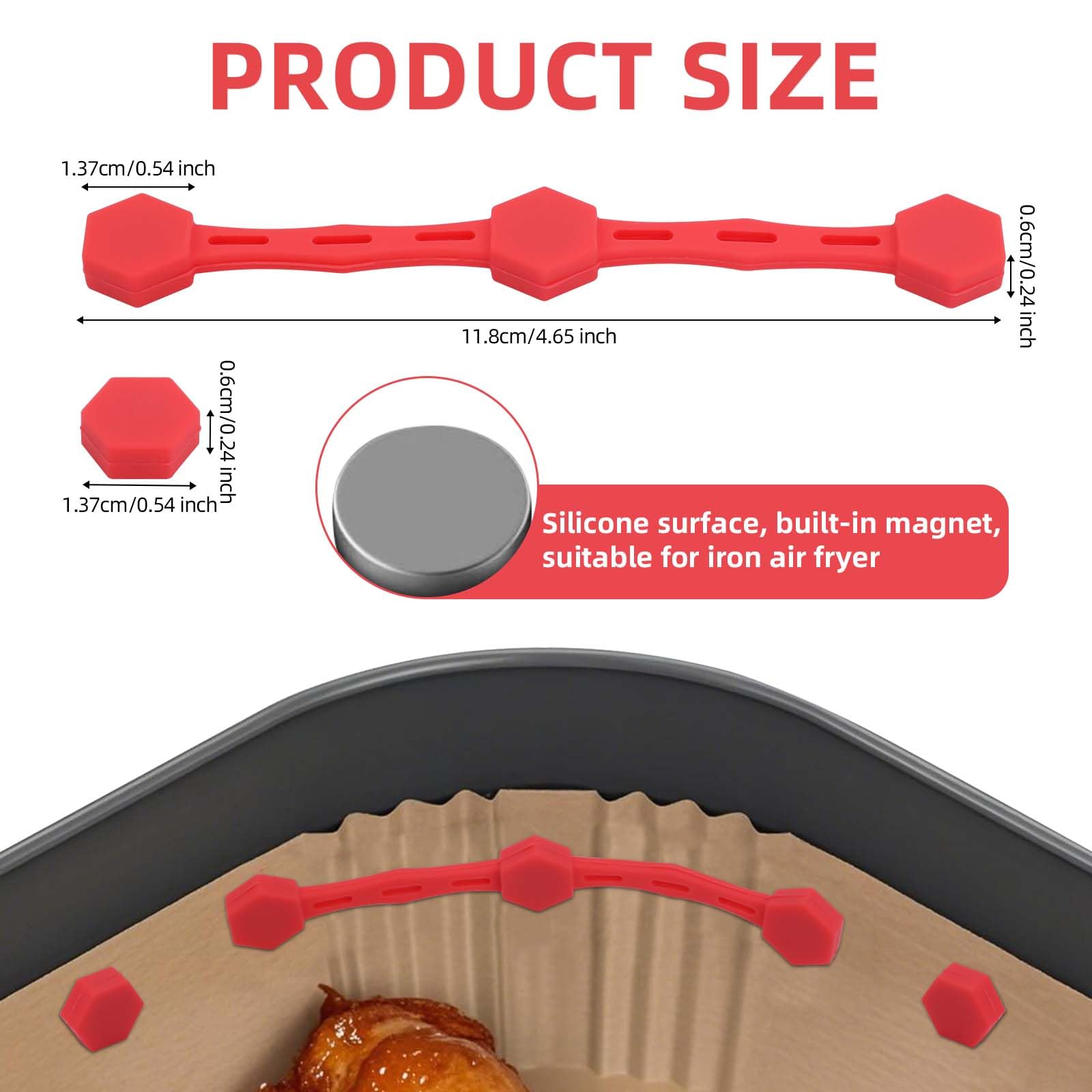 🎁TikTok Last Day Sale - 70% OFF🎉2 Sets Air Fryer Magnet Silicone Buckle