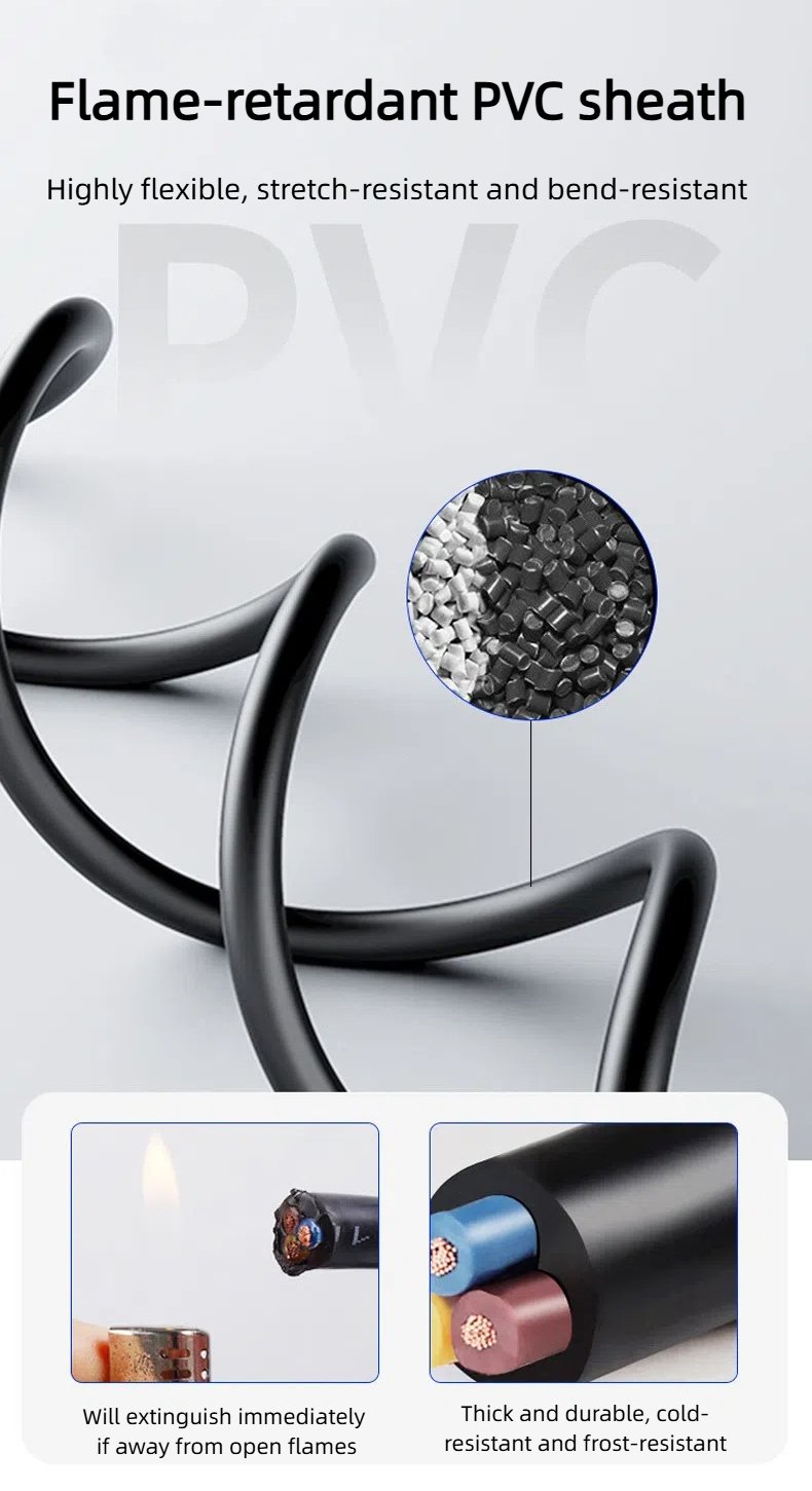 🎁TikTok Last Day Sale - 70% OFF🎉American style pure copper three-prong power extension cord