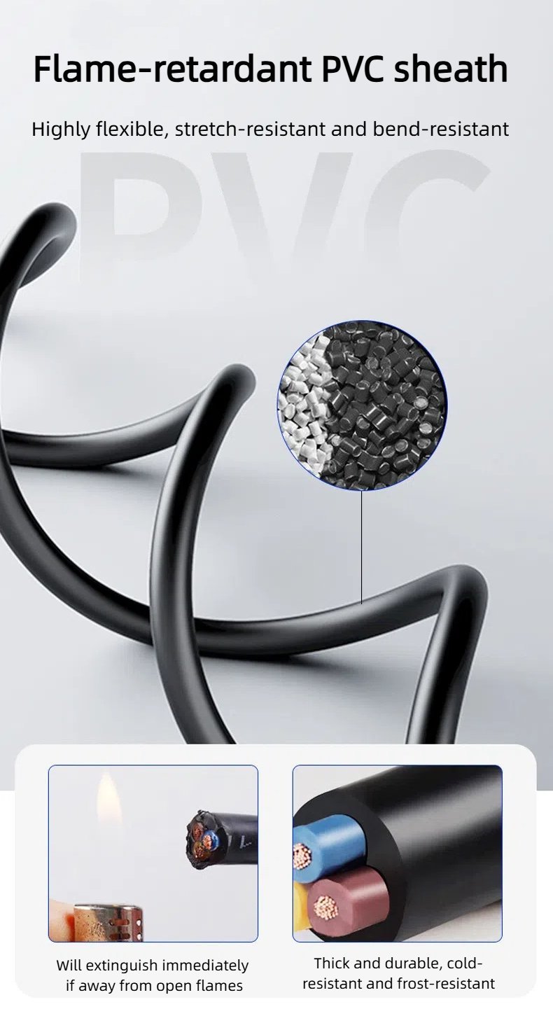 🎁TikTok Last Day Sale - 70% OFF🎉American style pure copper three-prong power extension cord