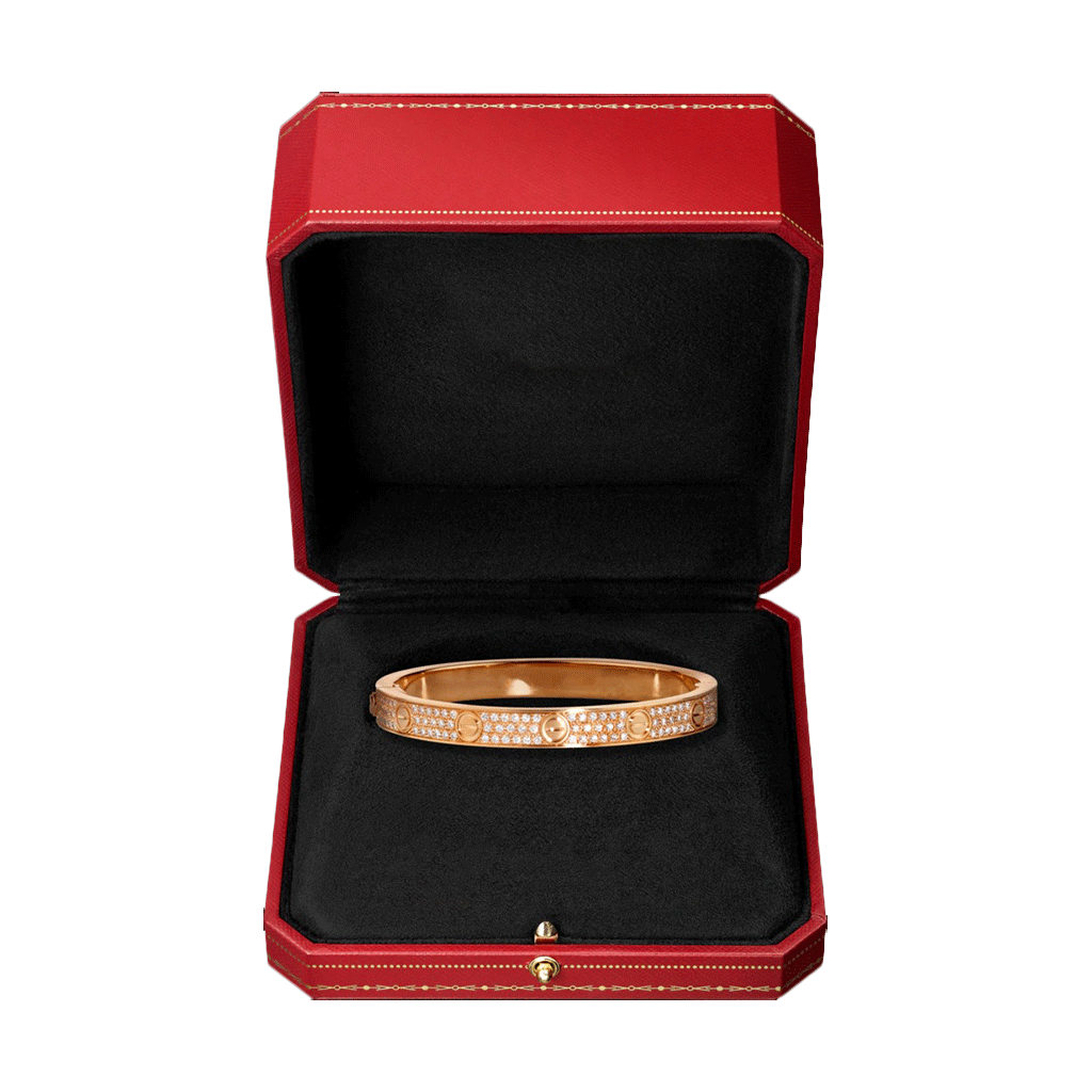 Amour Pavé Bracelet, Rose Gold