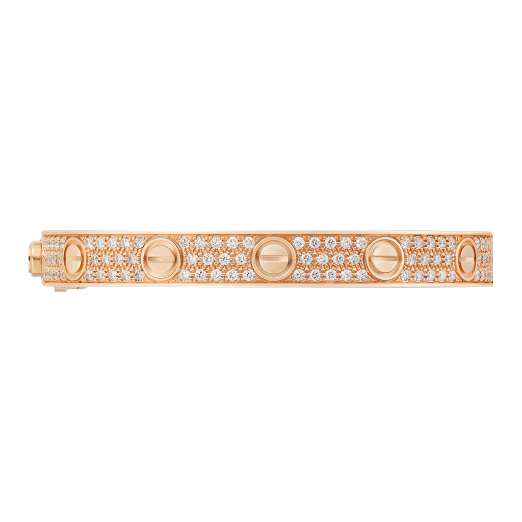 Amour Pavé Bracelet, Rose Gold