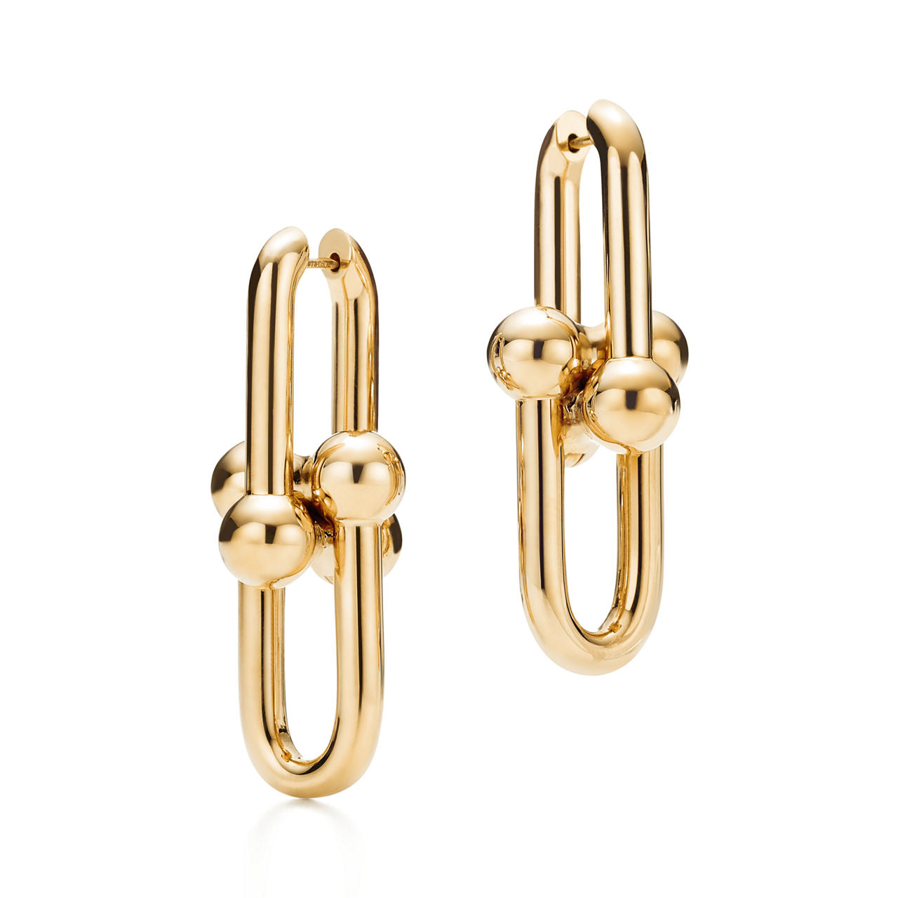 Lotteds Talia Hardcover Single Earrings, Yellow Gold, Plain, High Polish
