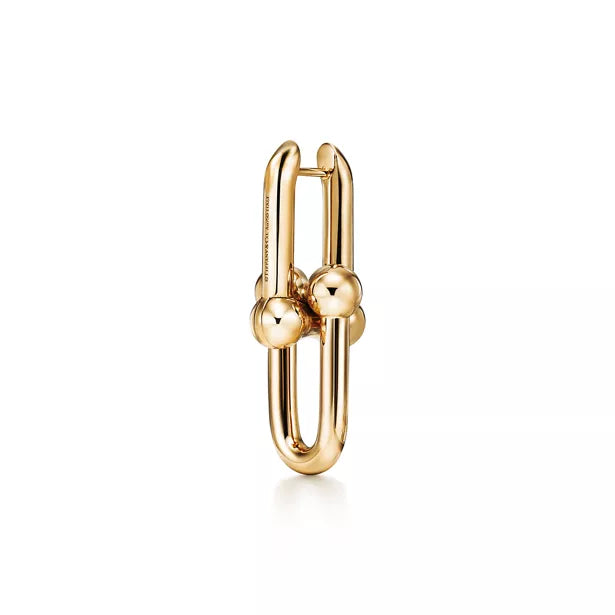 Lotteds Talia Hardcover Single Earrings, Yellow Gold, Plain, High Polish