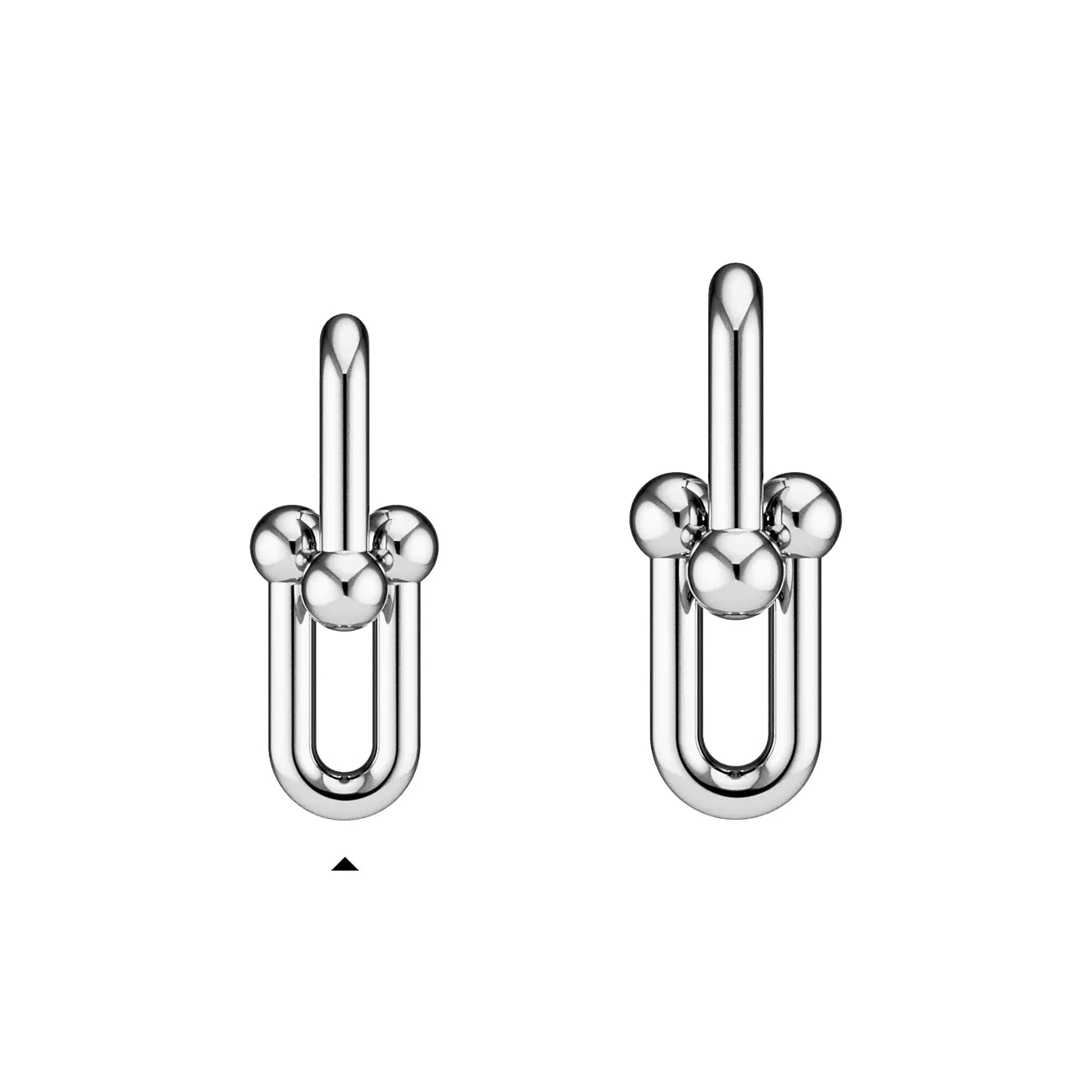 Lotteds Talia Hardcover Single Earrings, White Gold, Plain, High Polish