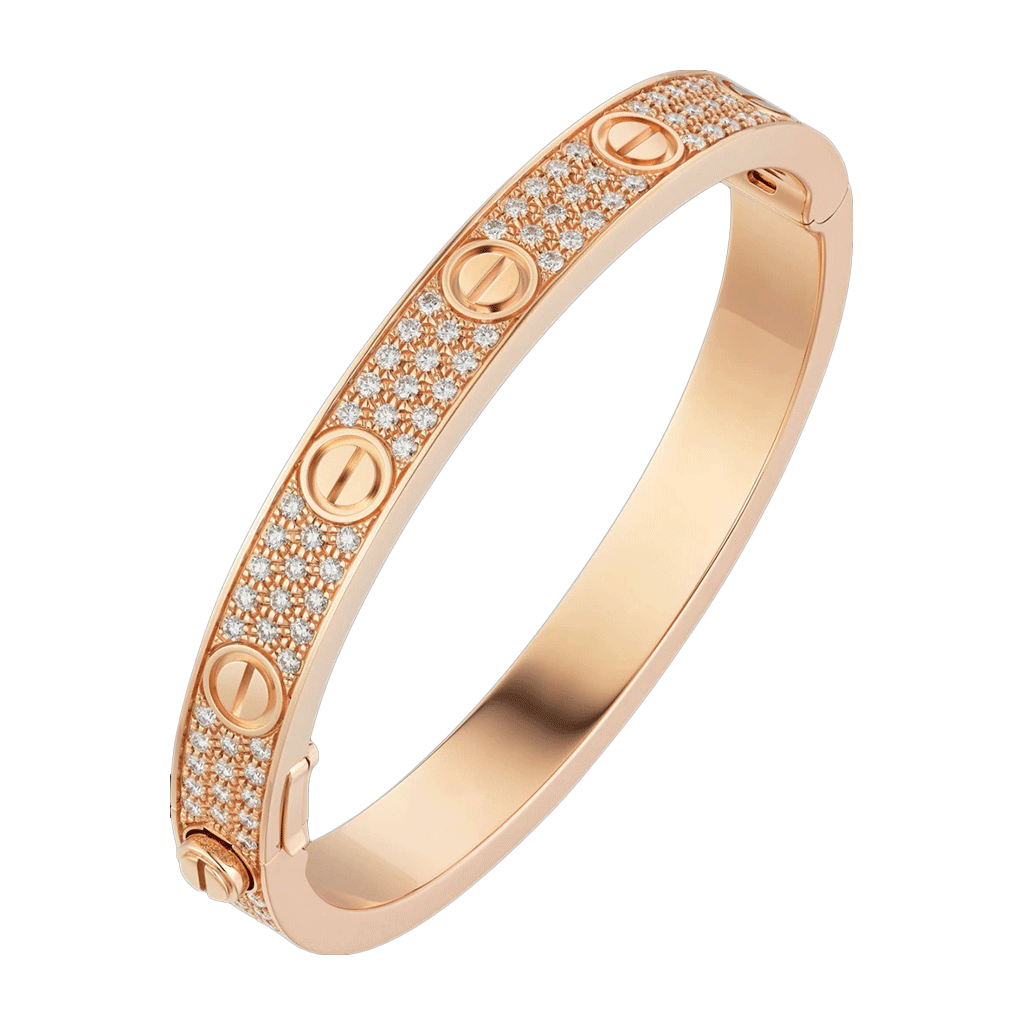 Amour Pavé Bracelet, Rose Gold