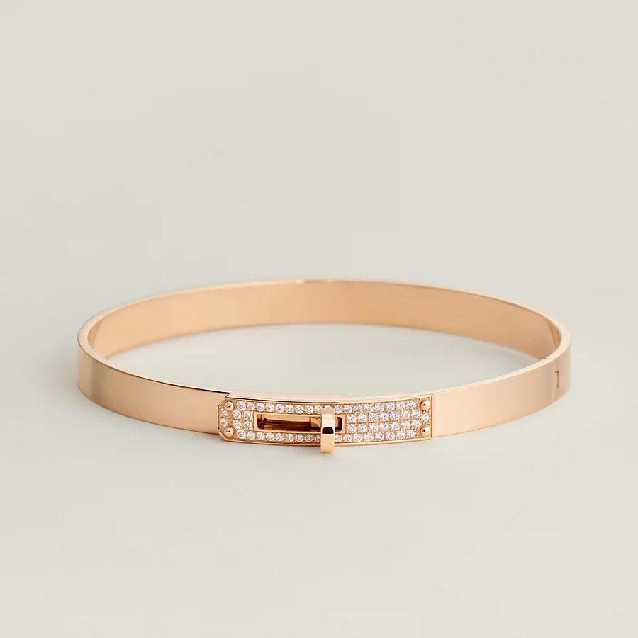Emmas Killy Bracelet, Rose Gold, 61 Moissanites