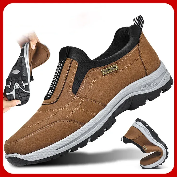 （🔥Authenticity Guaranteed-70%OFF）Men's Comfortable Waterproof Breathable Anti-sprain Orthopedic Walking Shoes Hiking Shoes Basketball Shoes(🎁Included as a Gift: Free Insoles and Socks)