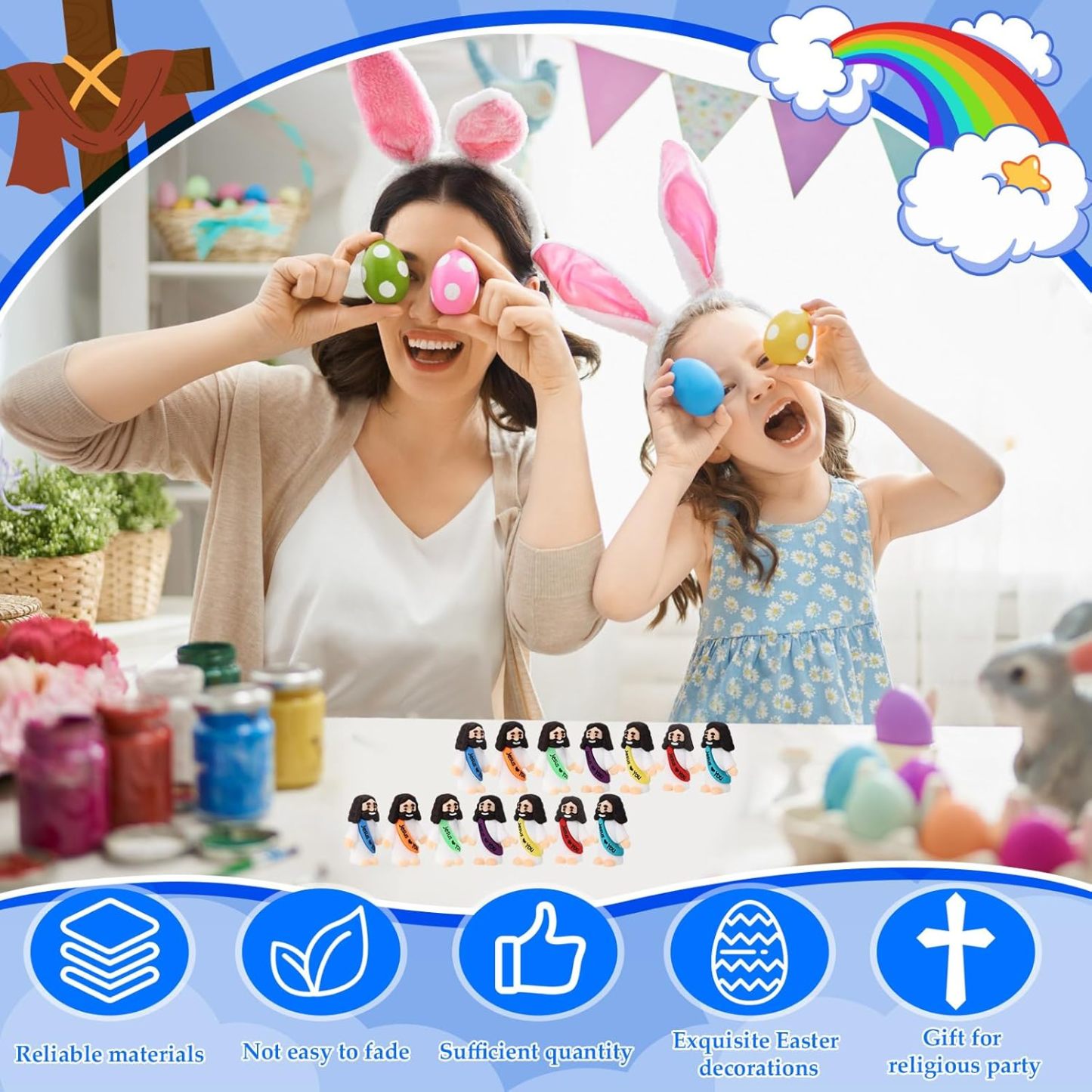 ✝️ Easter Special - Original Design Mini Jesus Figures Jesus Loves You