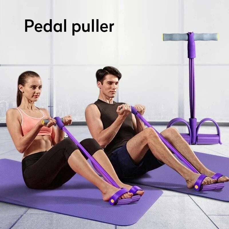 21 Fitness Resistance Bands-4 Tube Pedal Ankle Puller-SLOOSELYK