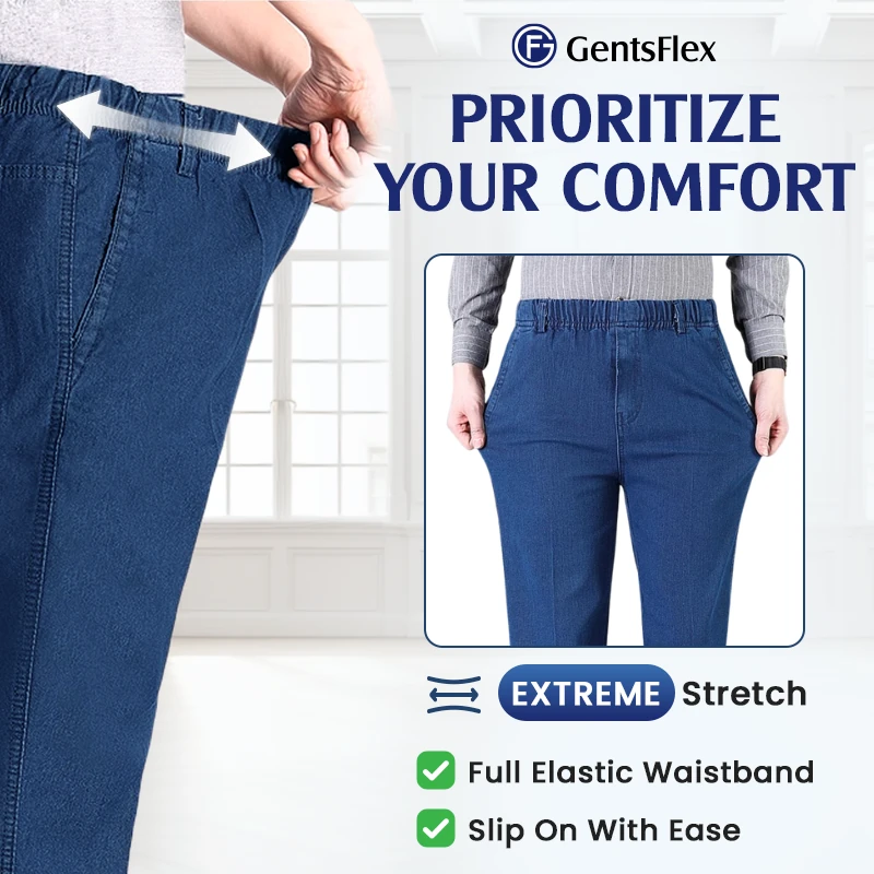 GentsFlex - Flexible Waist Straight Fit Comfort Denim