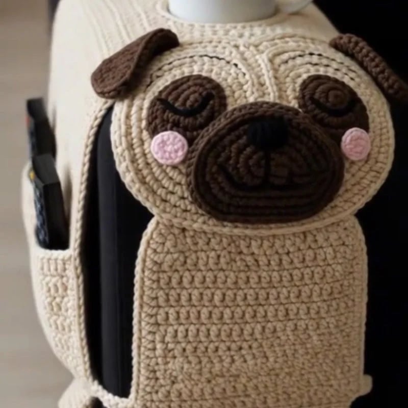 🐶 Handmade Crochet Multifunctional Dog Sofa Armrest Pad
