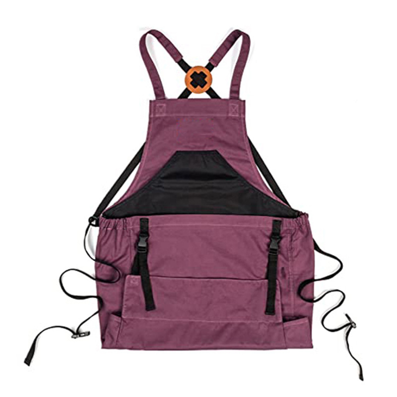 Cross Back Gardening Apron With Deep Kangaroo Release Pockets