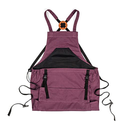 Cross Back Gardening Apron With Deep Kangaroo Release Pockets
