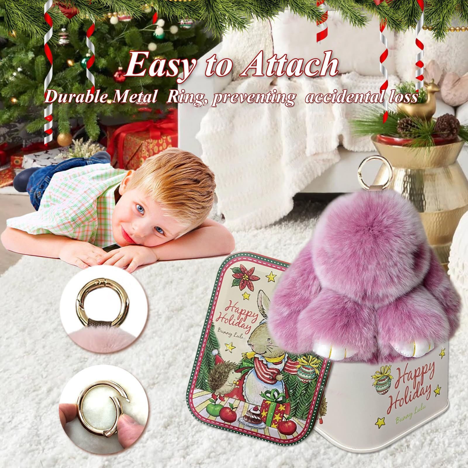 🐣 Hot Easter Sale 🎉Handmade Soft Bunny PomPom Charms🐰