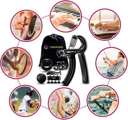 Grip Strengthener Forearm Strengthener Hand Grips Strengthener Kit - 5 Pack Adjustable Resistance-SLOOSELYK