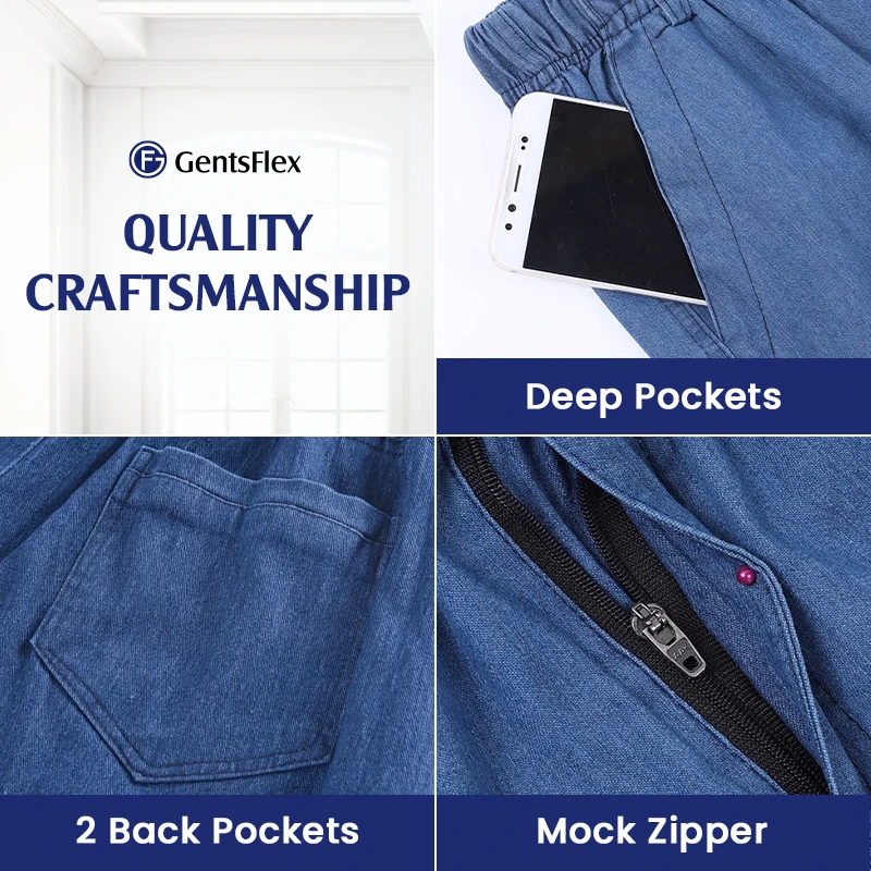 GentsFlex - Flexible Waist Straight Fit Comfort Denim