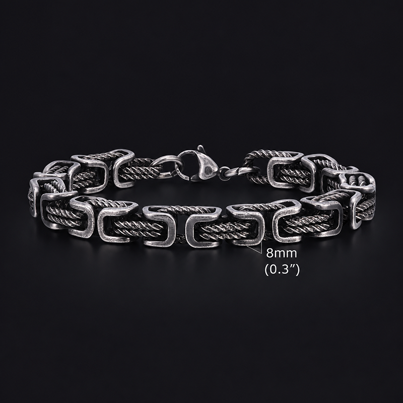 Vintage Byzantine Box Chain Bracelet