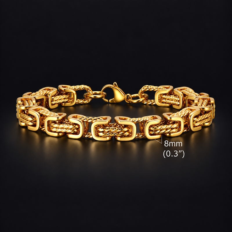 Vintage Byzantine Box Chain Bracelet