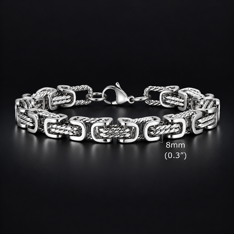 Vintage Byzantine Box Chain Bracelet