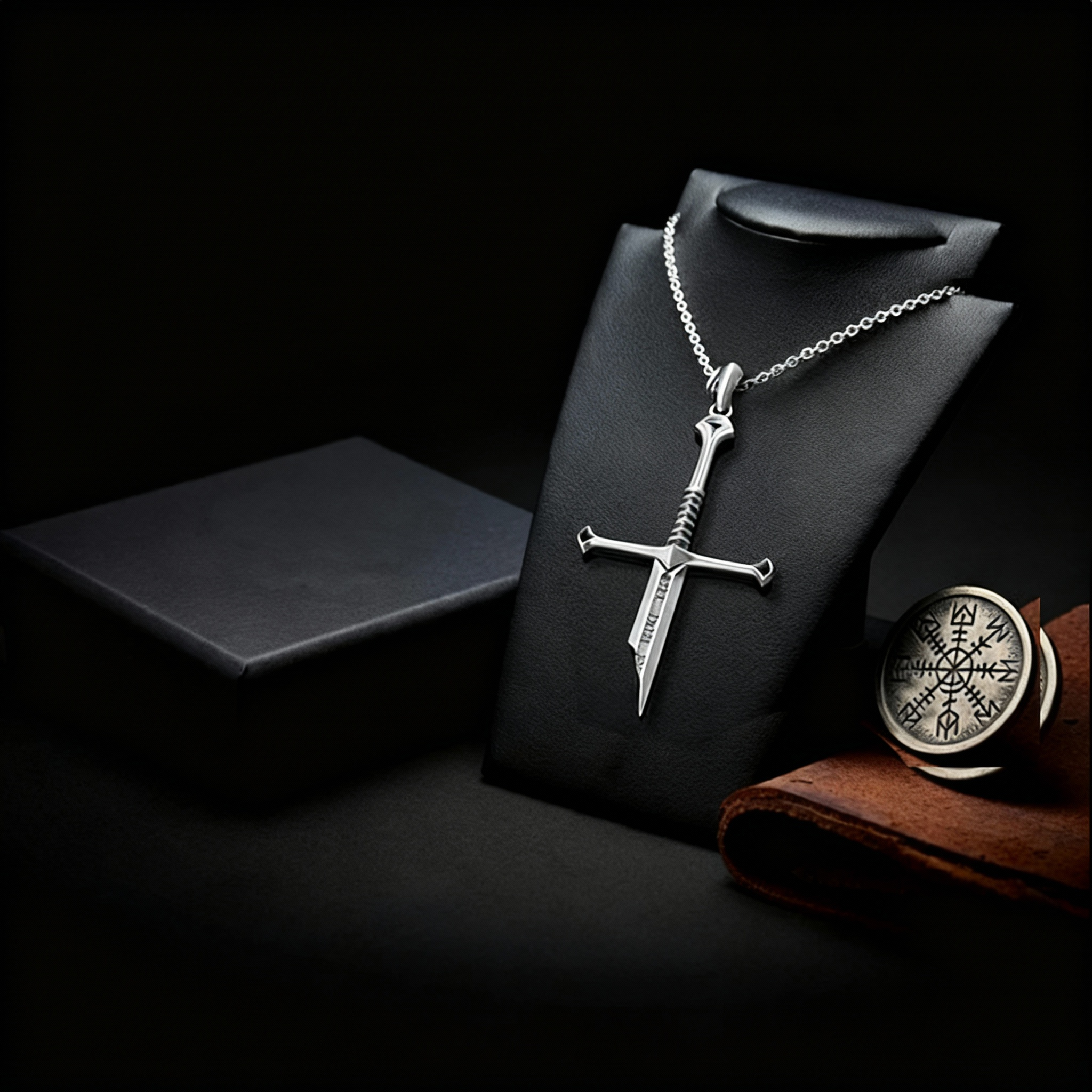 Broken Sword Pendant Necklace